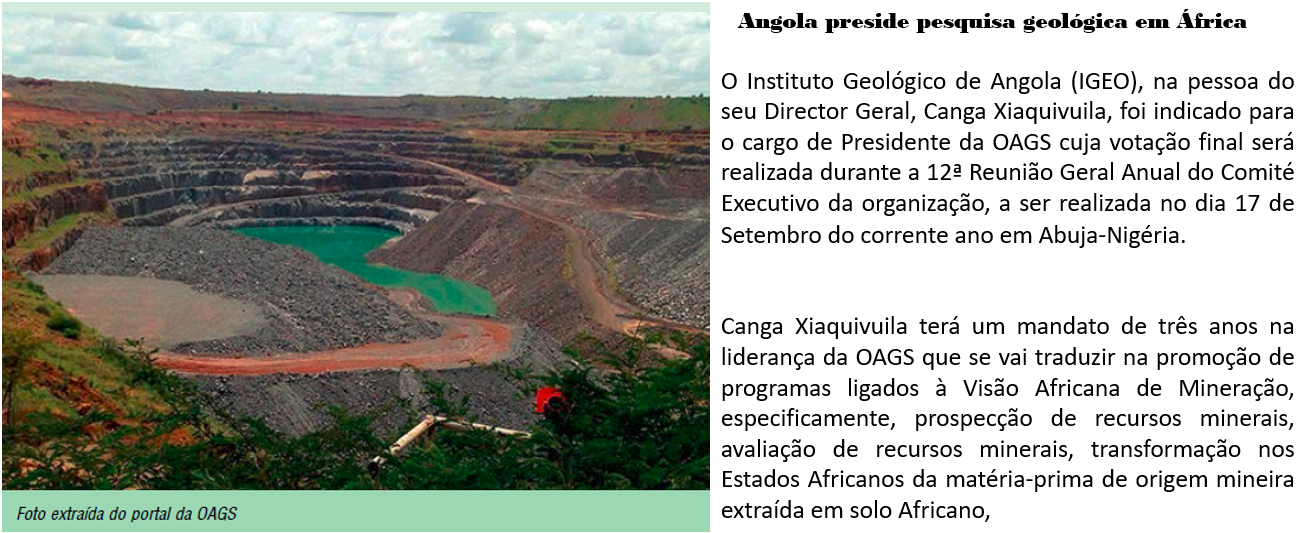 O Instituto Geológico de Angola (IGEO),